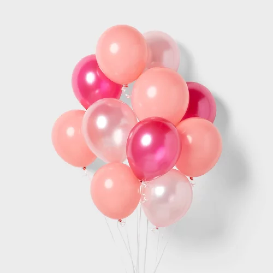 20ct Hot Pink Chrome Balloons - Spritz™