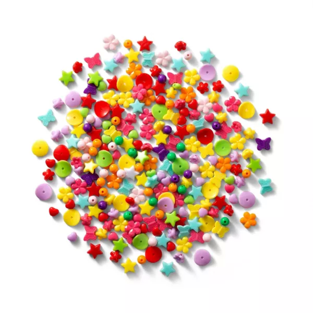 250ct Butterfly & Bloom Beads - Mondo Llama™: Craft Embellishments, Multicolor, Plastic, Ages 6+
