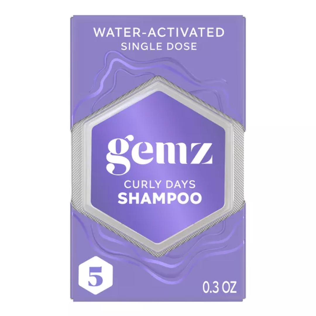 gemz Curly Days shampoo, curly hair & color safe - 5ct