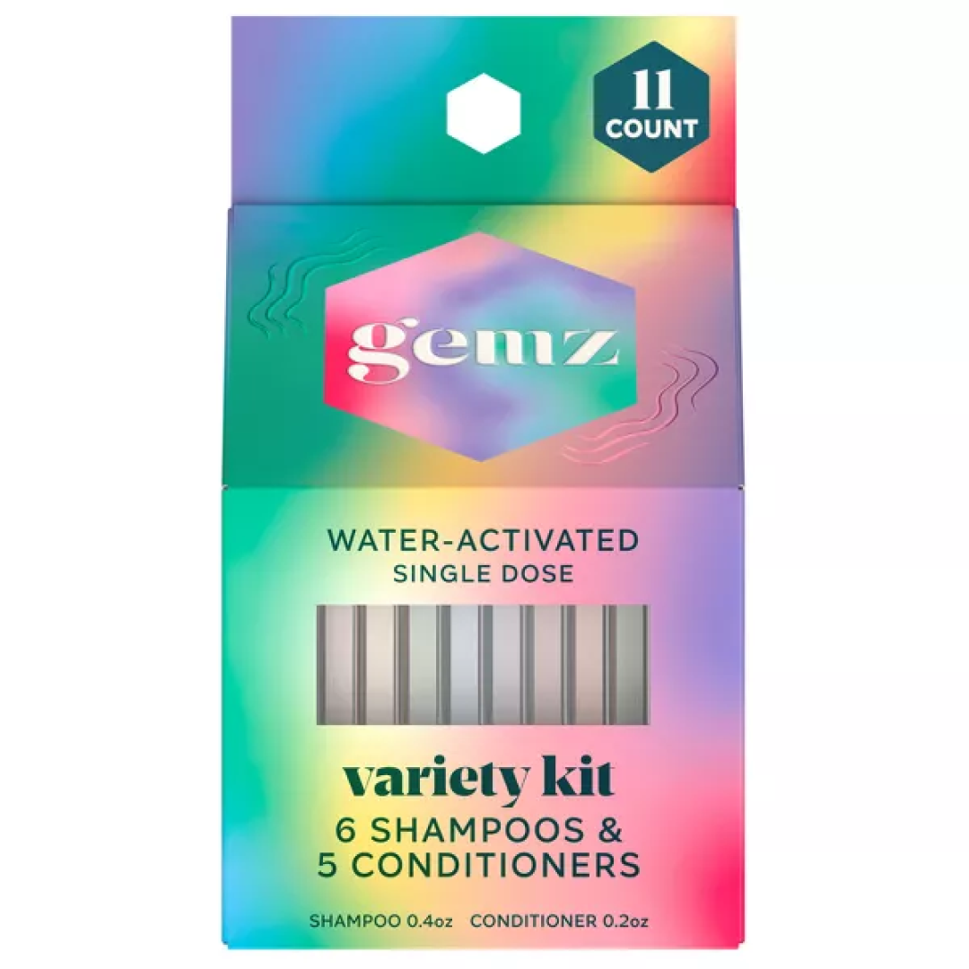 gemz Shampoo & Conditioner Want It All Variety Kit, Color Safe - 11ct