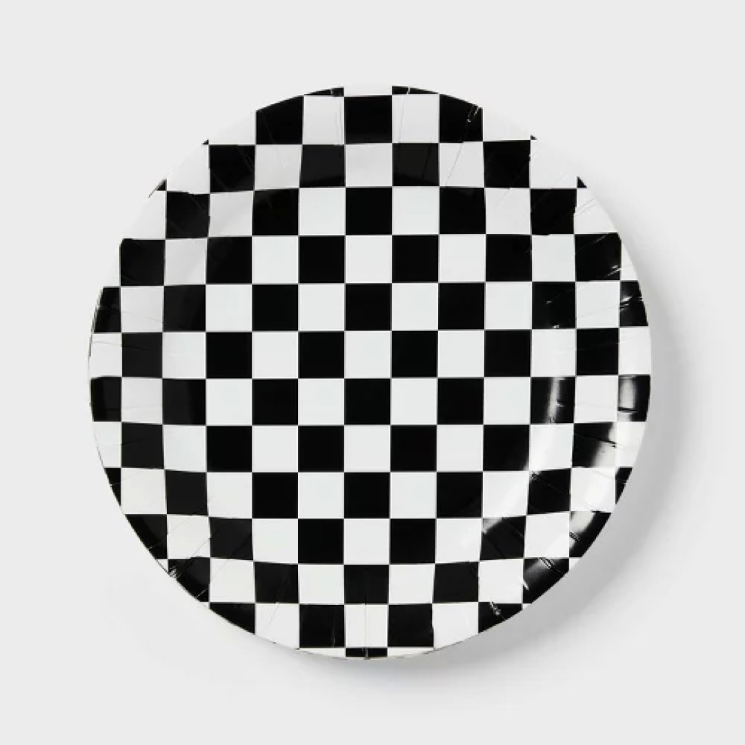 Checkered Print Dinner Plate 20ct - Spritz™