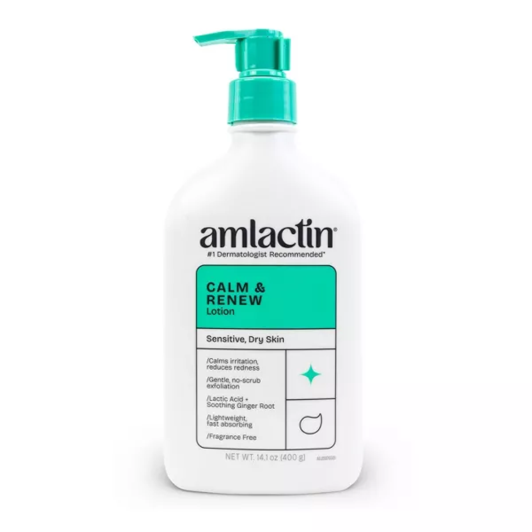 AmLactin Calm and Renew AHA Body Lotion for Sensitive and Dry Skin - 14.1oz