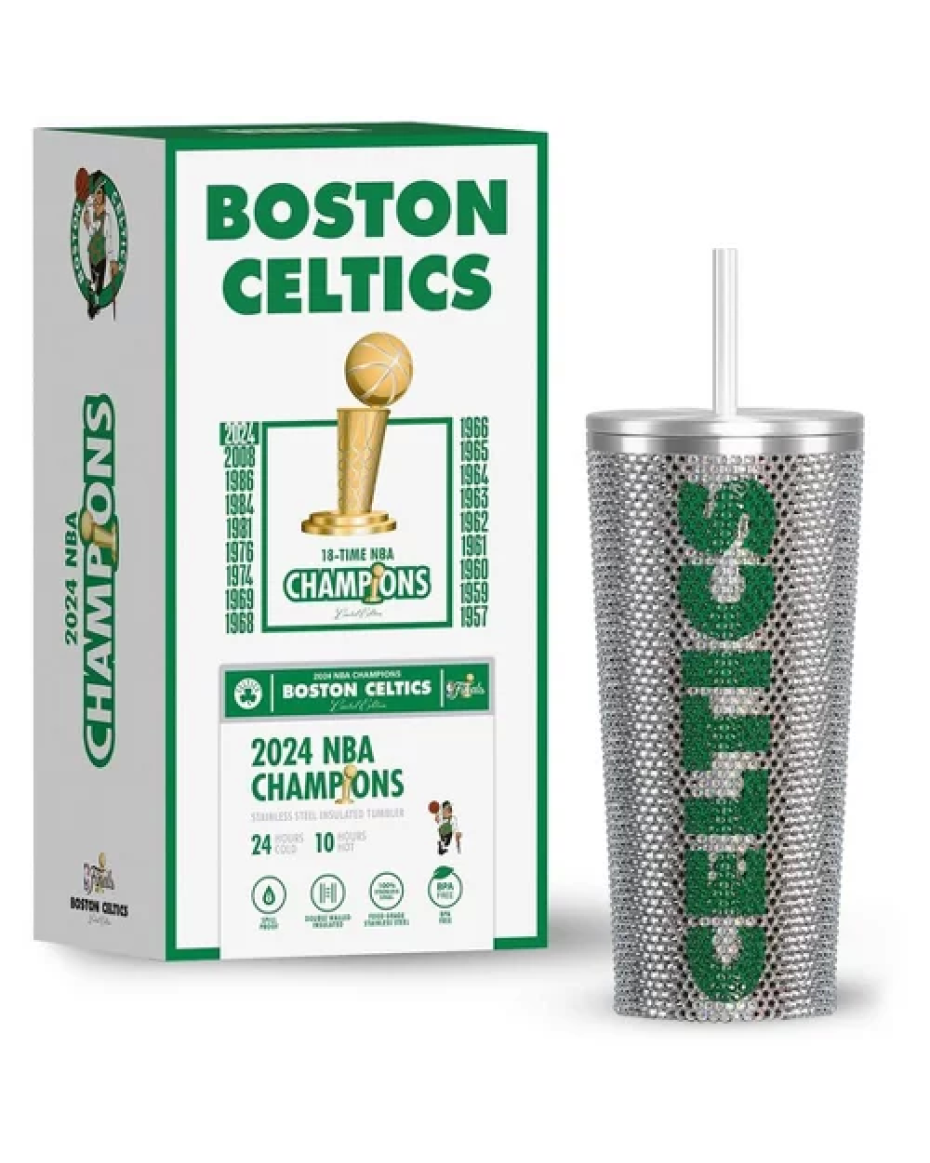 NBA Officially Licensed 25oz Stainless Steel Rhinestones Tumbler in Limited Edition Gift Box